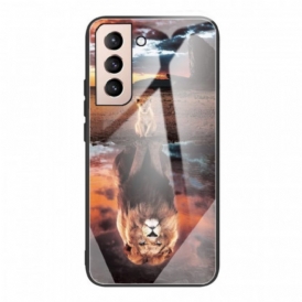 Cover Samsung Galaxy S22 Plus 5G Vetro Temperato Da Sogno Di Lion Cub