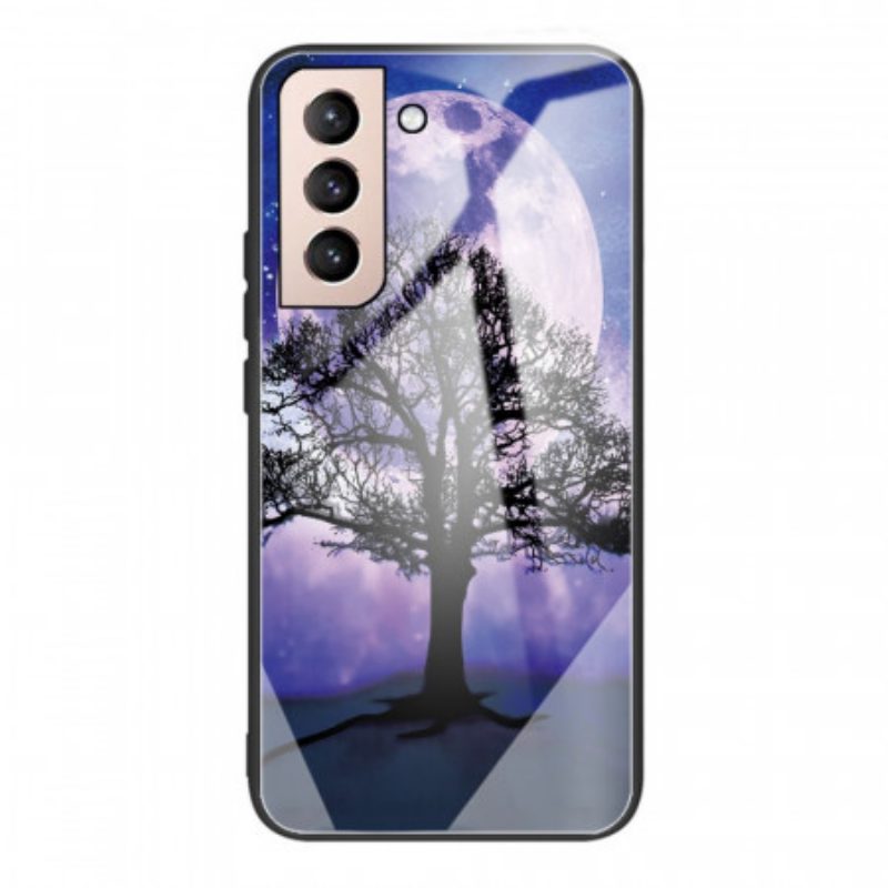 Cover Samsung Galaxy S22 Plus 5G Vetro Temperato Dell'albero Del Mondo