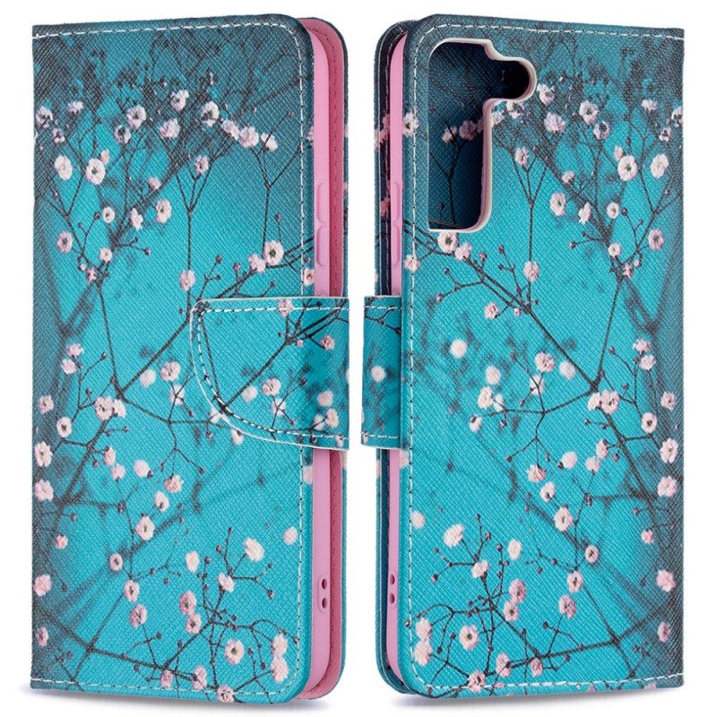 Custodia in pelle Samsung Galaxy S22 Plus 5G Albero In Fiore