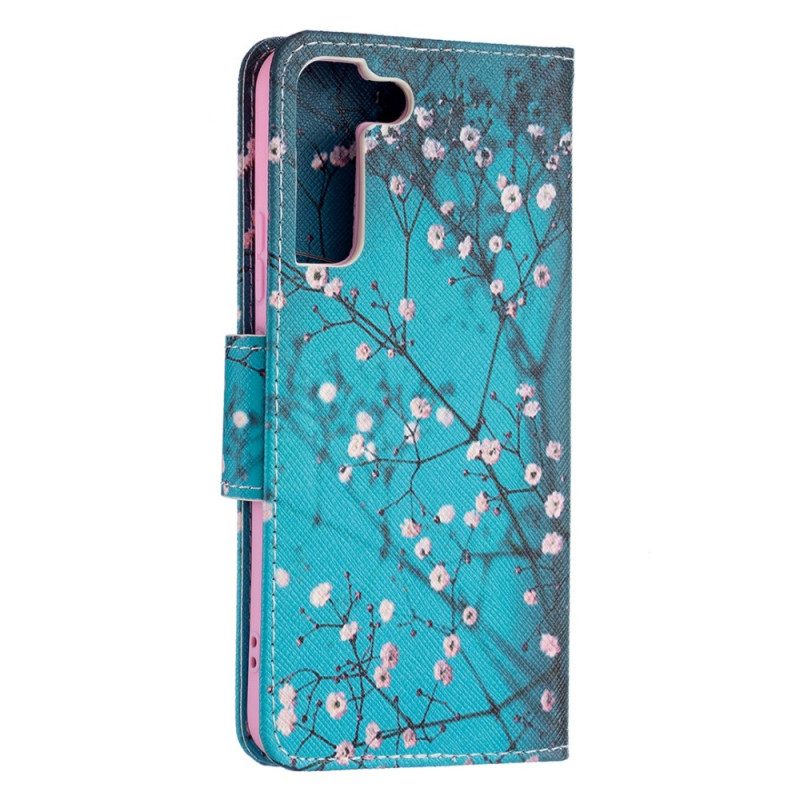 Custodia in pelle Samsung Galaxy S22 Plus 5G Albero In Fiore