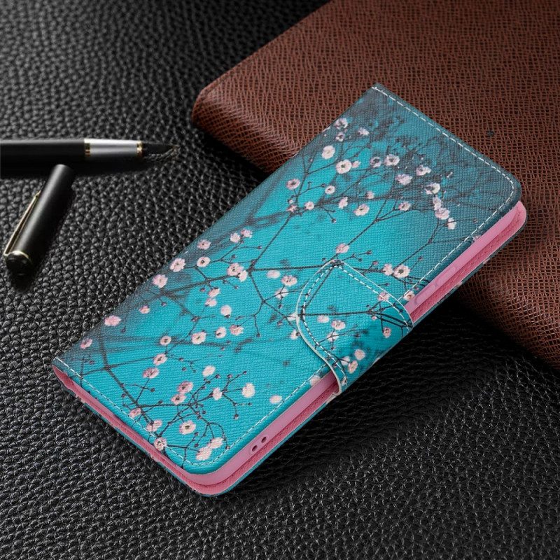 Custodia in pelle Samsung Galaxy S22 Plus 5G Albero In Fiore