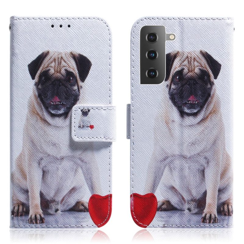 Custodia in pelle Samsung Galaxy S22 Plus 5G Cane Carlino