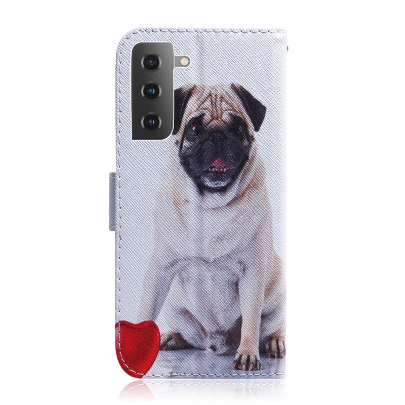 Custodia in pelle Samsung Galaxy S22 Plus 5G Cane Carlino