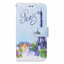 Custodia in pelle Samsung Galaxy S22 Plus 5G Dipingere Parigi