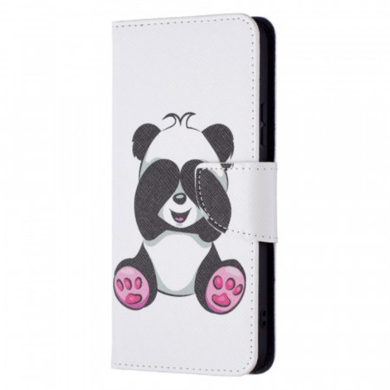 Custodia in pelle Samsung Galaxy S22 Plus 5G Divertimento Panda