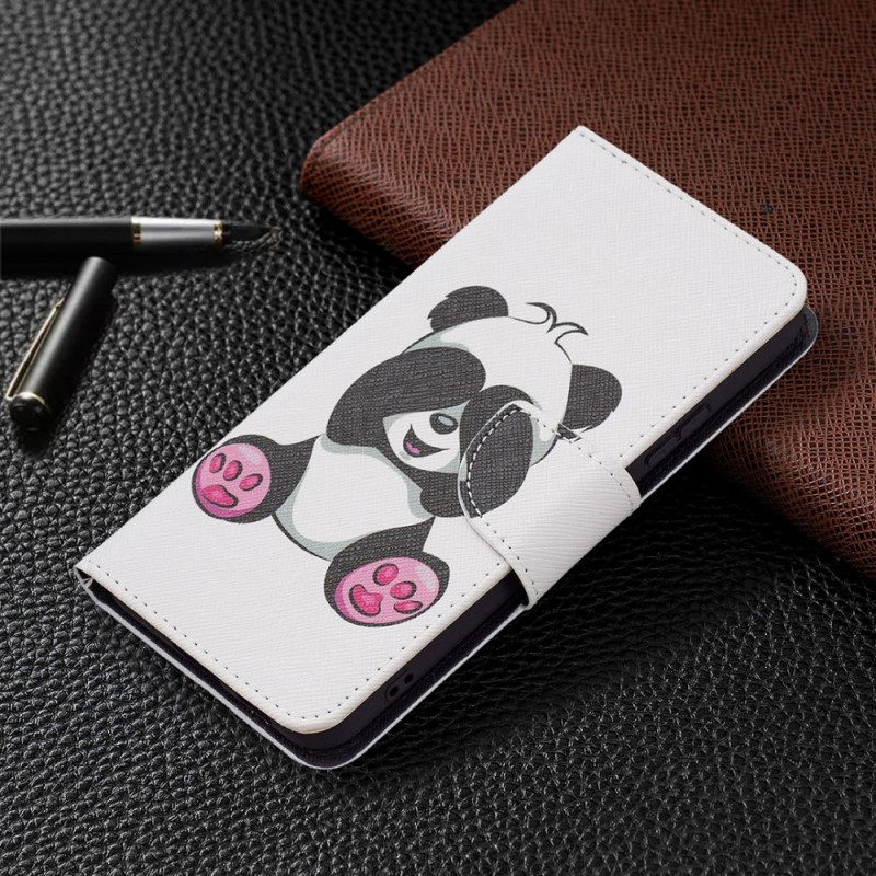 Custodia in pelle Samsung Galaxy S22 Plus 5G Divertimento Panda