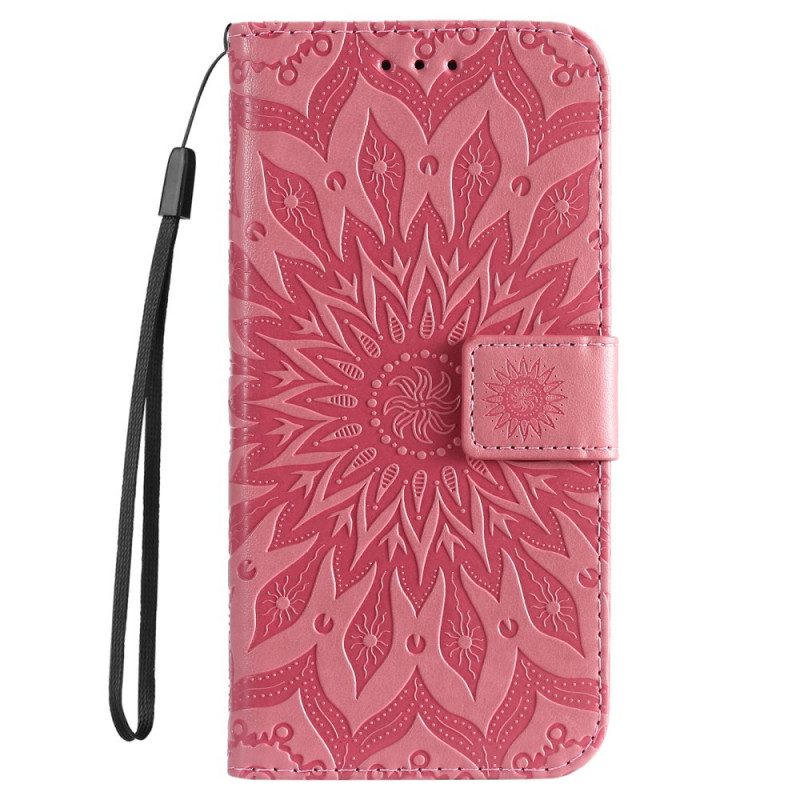 Custodia in pelle Samsung Galaxy S22 Plus 5G Fiore Del Sole