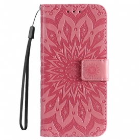 Custodia in pelle Samsung Galaxy S22 Plus 5G Fiore Del Sole