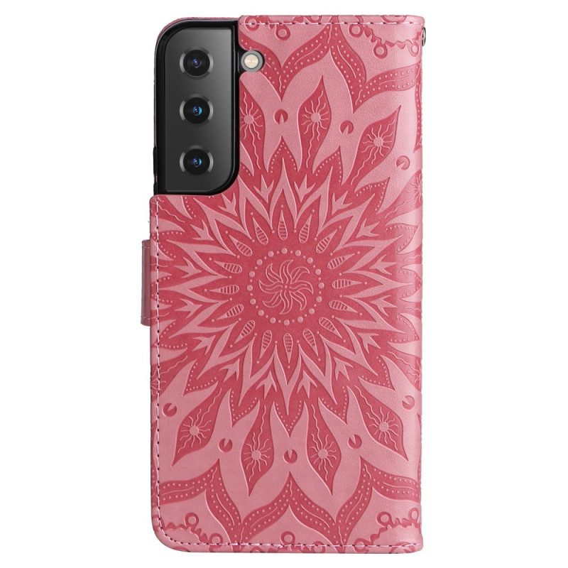 Custodia in pelle Samsung Galaxy S22 Plus 5G Fiore Del Sole