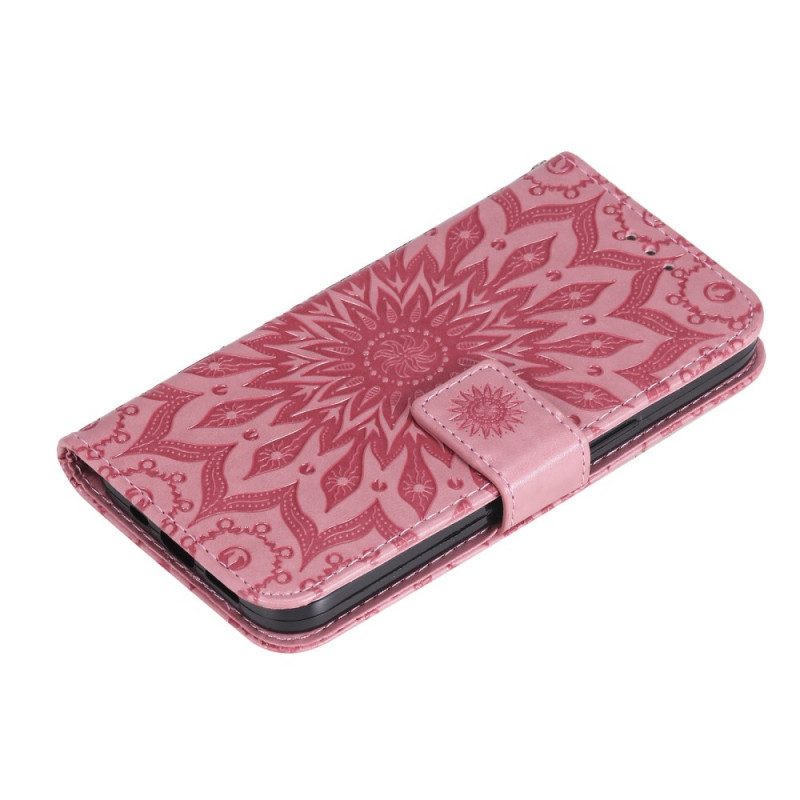 Custodia in pelle Samsung Galaxy S22 Plus 5G Fiore Del Sole