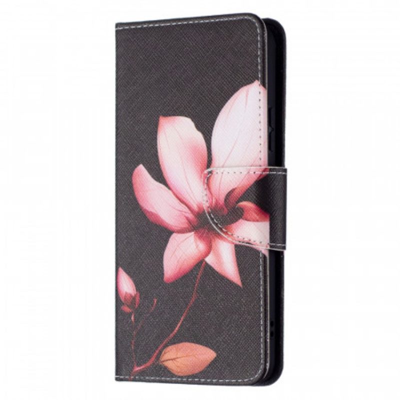 Custodia in pelle Samsung Galaxy S22 Plus 5G Fiore Rosa