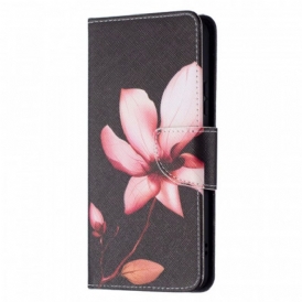 Custodia in pelle Samsung Galaxy S22 Plus 5G Fiore Rosa