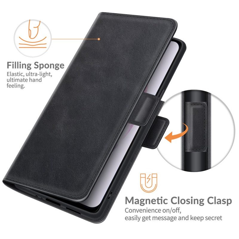 Custodia in pelle Samsung Galaxy S22 Plus 5G Folio Cover Design A Doppia Patta