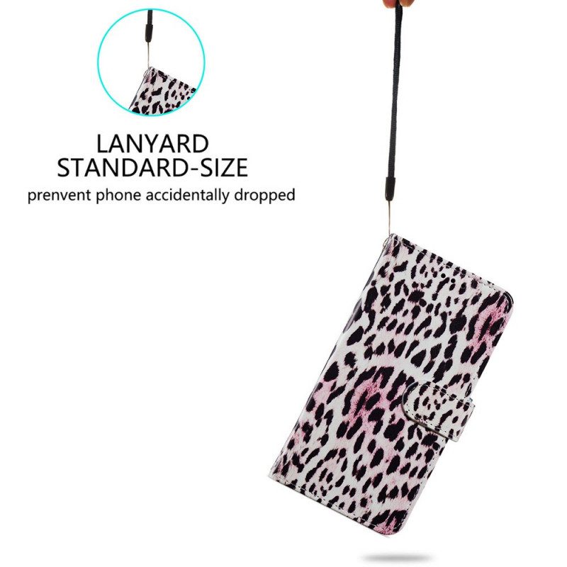 Custodia in pelle Samsung Galaxy S22 Plus 5G Leopardato