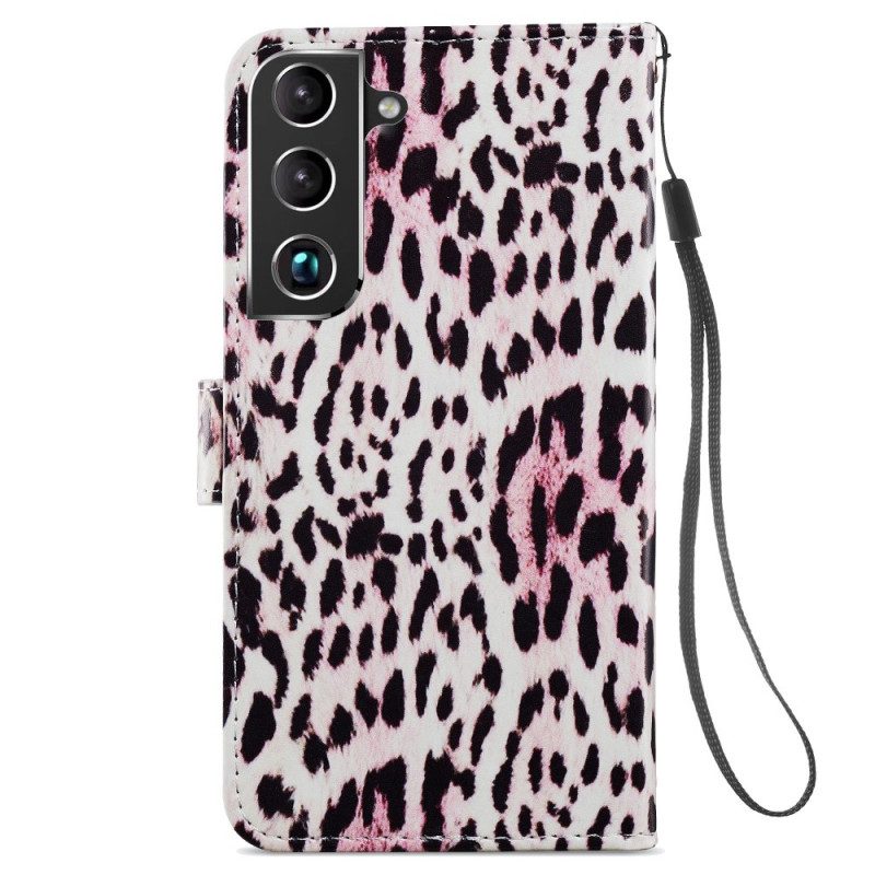 Custodia in pelle Samsung Galaxy S22 Plus 5G Leopardato