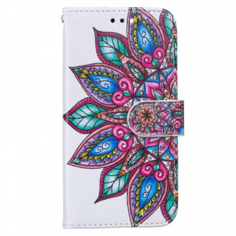 Custodia in pelle Samsung Galaxy S22 Plus 5G Mandala Disegnato