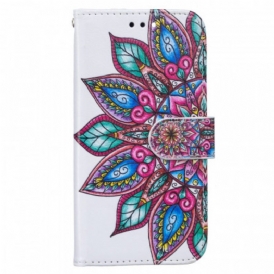 Custodia in pelle Samsung Galaxy S22 Plus 5G Mandala Disegnato