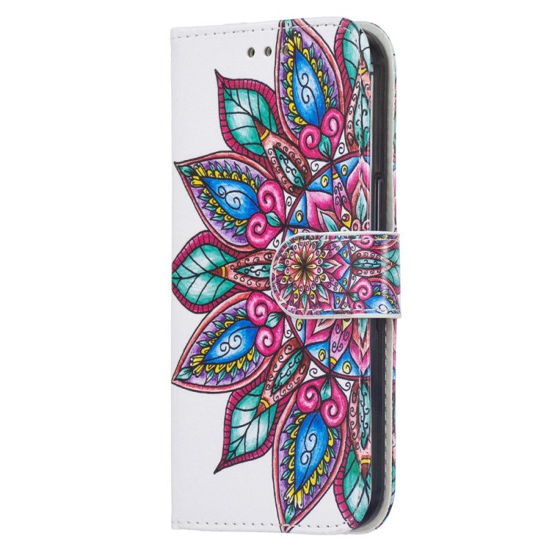 Custodia in pelle Samsung Galaxy S22 Plus 5G Mandala Disegnato