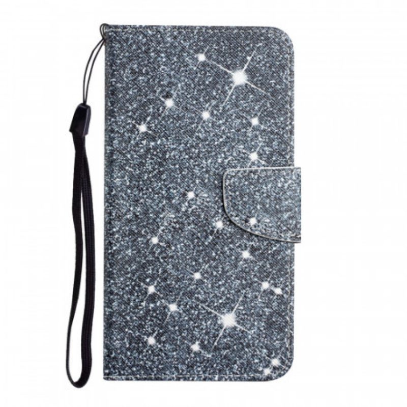 Custodia in pelle Samsung Galaxy S22 Plus 5G Paillettes Strappy