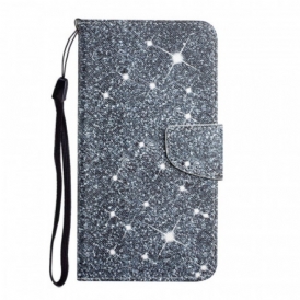 Custodia in pelle Samsung Galaxy S22 Plus 5G Paillettes Strappy