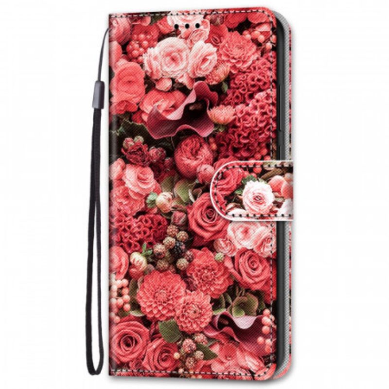 Custodia in pelle Samsung Galaxy S22 Plus 5G Romanticismo Floreale