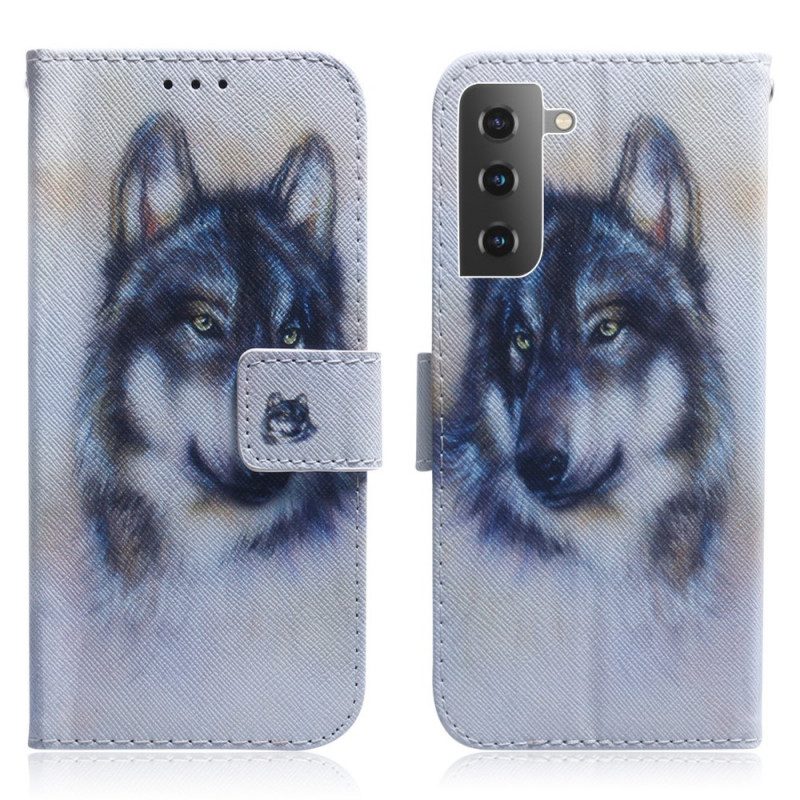 Custodia in pelle Samsung Galaxy S22 Plus 5G Sguardo Canino