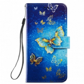 Custodia in pelle Samsung Galaxy S22 Plus 5G Volo Di Farfalle