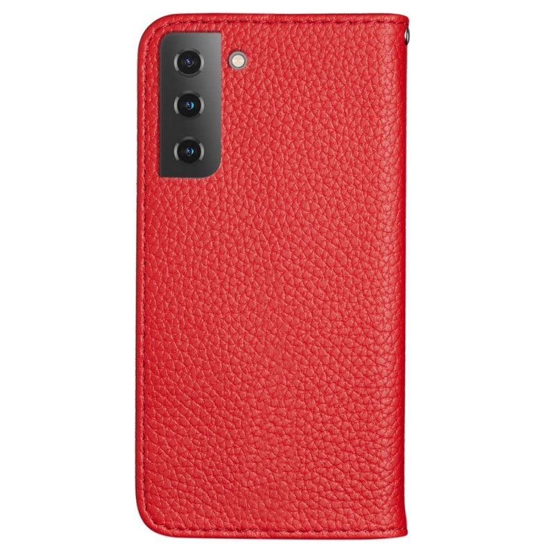 Folio Cover Samsung Galaxy S22 Plus 5G Custodia in pelle Ecopelle Litchi Ultra Chic