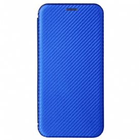 Folio Cover Samsung Galaxy S22 Plus 5G Custodia in pelle Fibra Di Carbonio