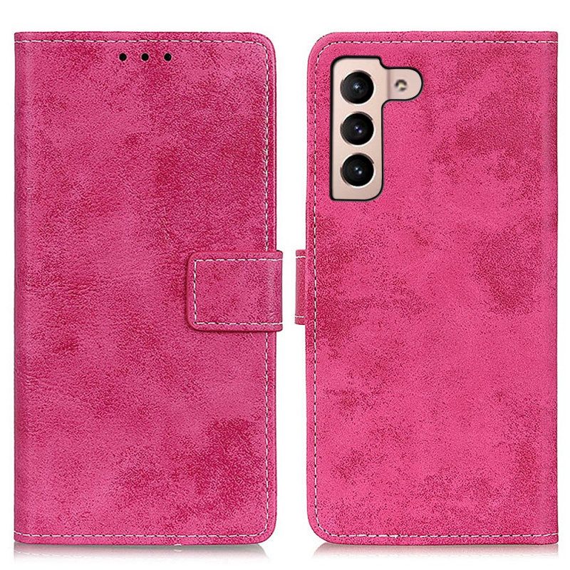 Folio Cover Samsung Galaxy S22 Plus 5G Effetto Pelle Vintage