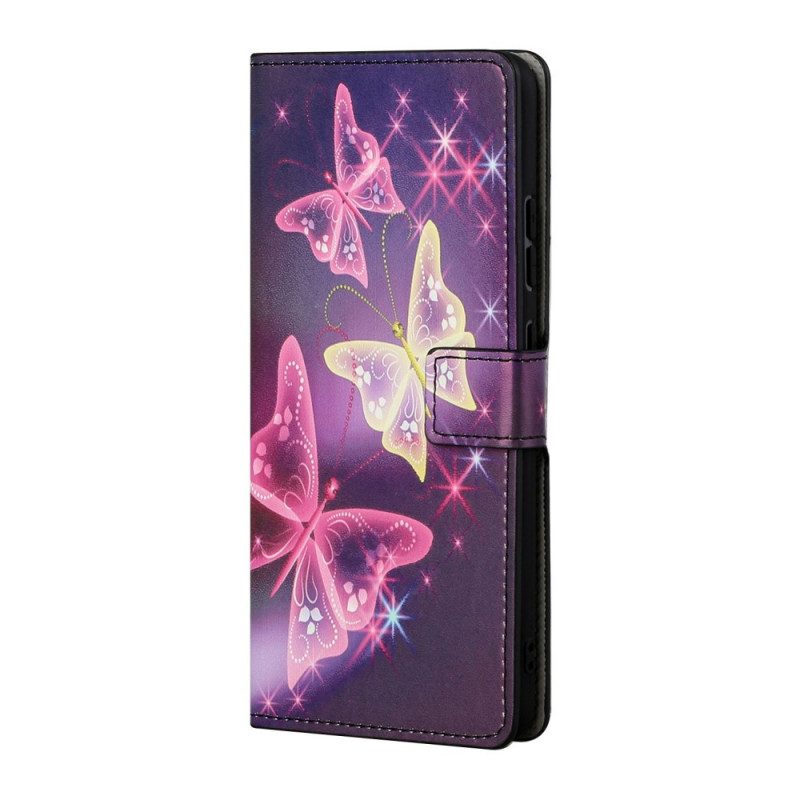 Folio Cover Samsung Galaxy S22 Plus 5G Farfalle E Fiori