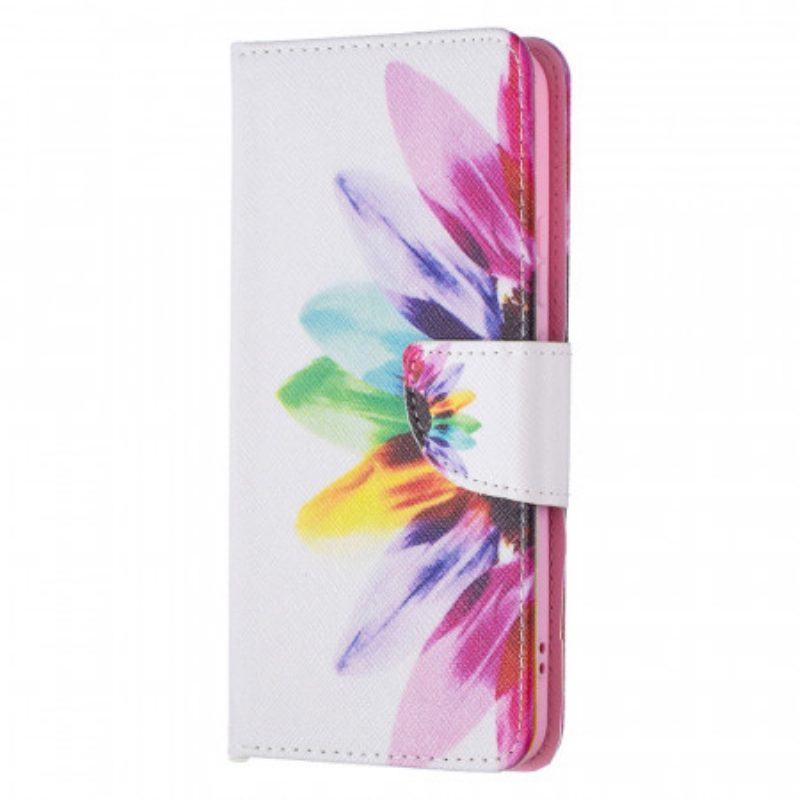 Folio Cover Samsung Galaxy S22 Plus 5G Fiore Dell'acquerello