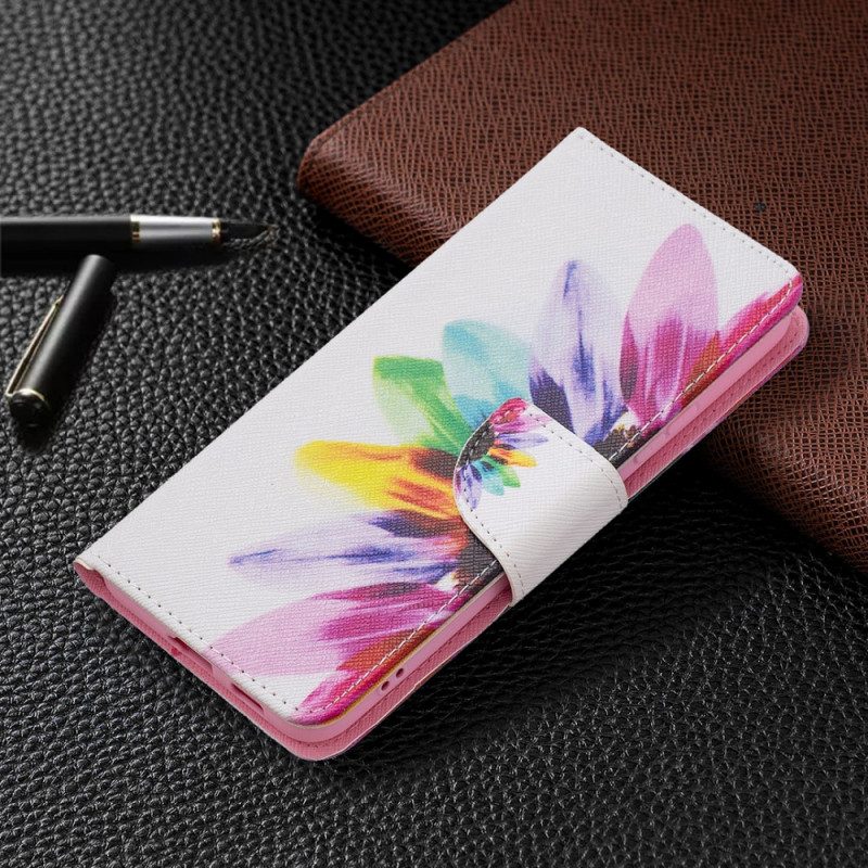 Folio Cover Samsung Galaxy S22 Plus 5G Fiore Dell'acquerello