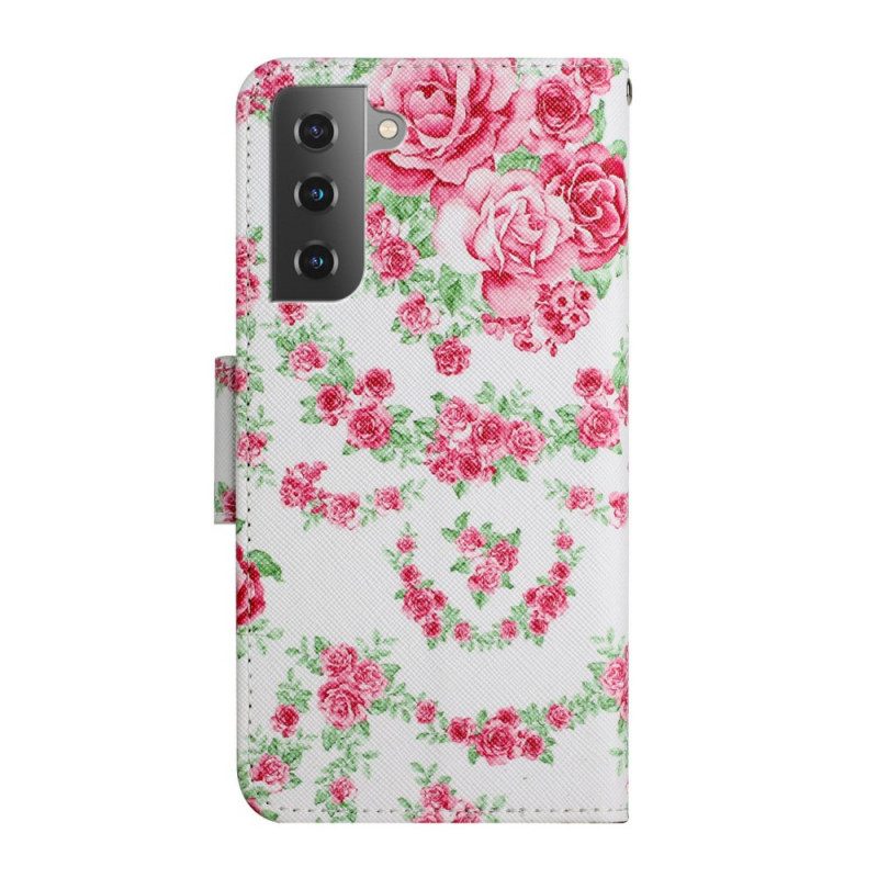 Folio Cover Samsung Galaxy S22 Plus 5G Fiori Liberty Royal