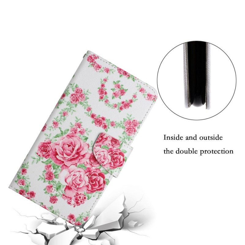 Folio Cover Samsung Galaxy S22 Plus 5G Fiori Liberty Royal