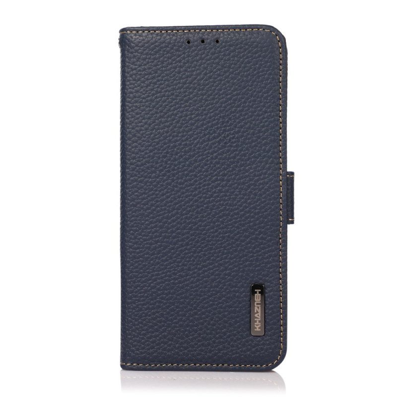 Folio Cover Samsung Galaxy S22 Plus 5G Pelle Litchi Khazneh Rfid