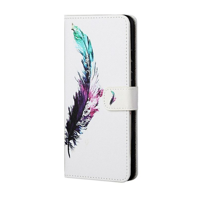 Folio Cover Samsung Galaxy S22 Plus 5G Piuma Con Cordino