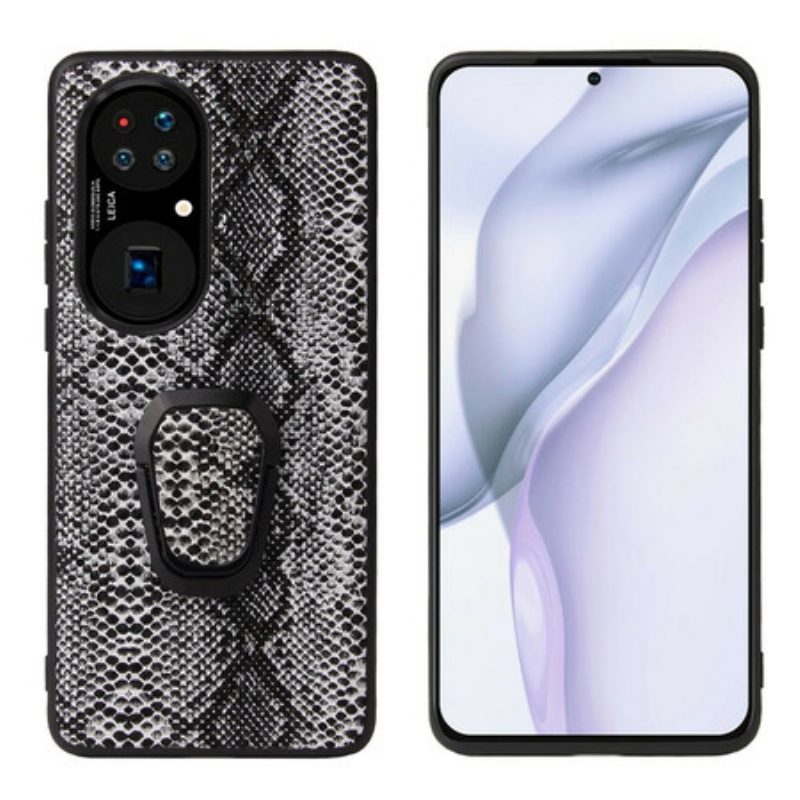 Cover Huawei P50 Pro Porta Anelli Stile Serpente