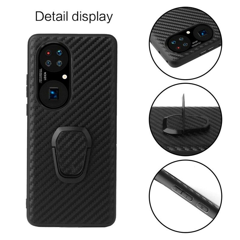 Cover Huawei P50 Pro Porta Anelli Stile Serpente