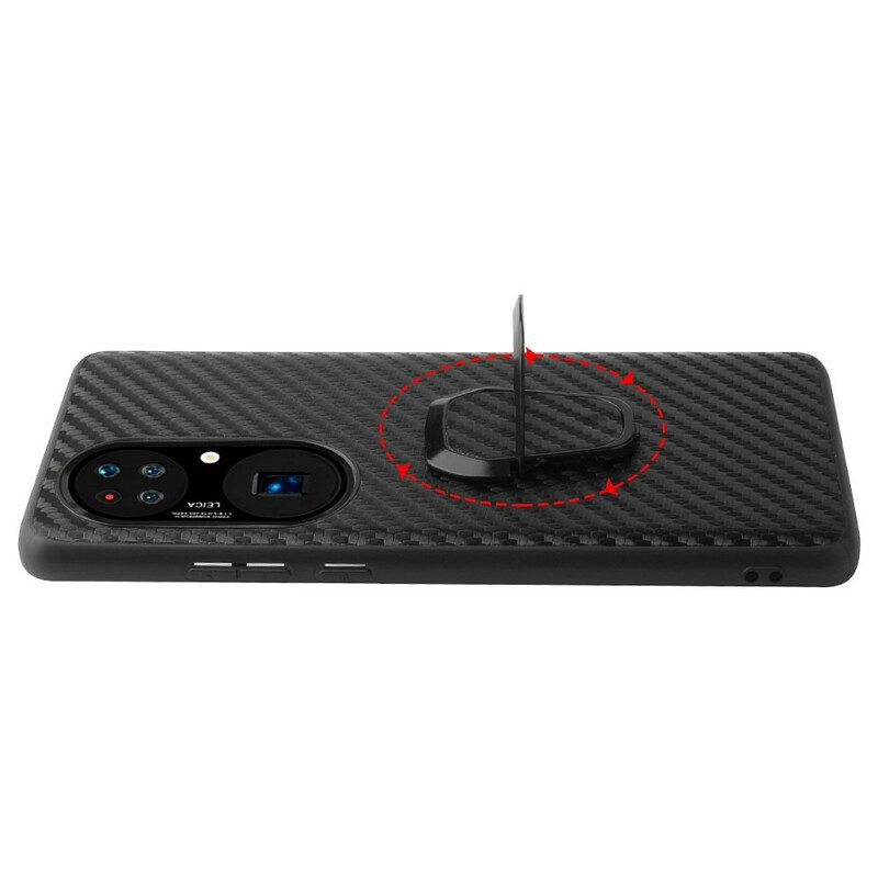 Cover Huawei P50 Pro Porta Anelli Stile Serpente