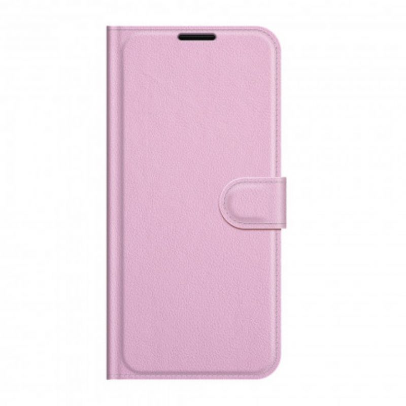 Custodia in pelle Huawei P50 Pro Stile Classico In Pelle Litchi