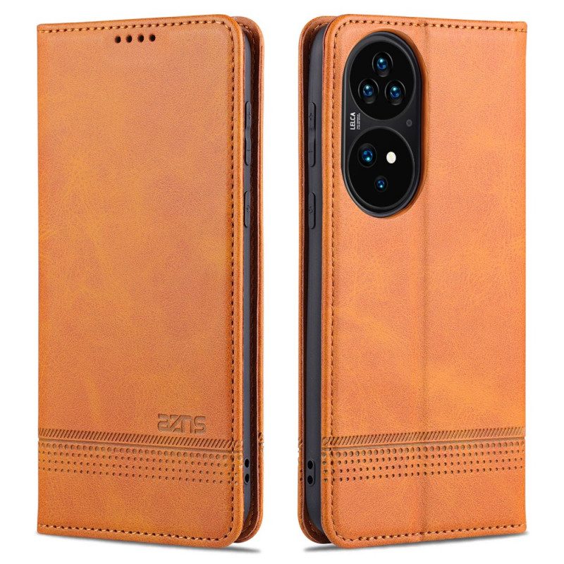 Folio Cover Huawei P50 Pro Custodia in pelle Stile In Pelle Azns