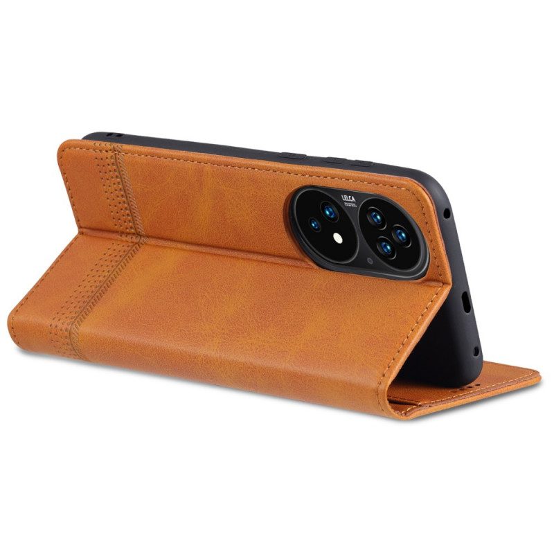 Folio Cover Huawei P50 Pro Custodia in pelle Stile In Pelle Azns