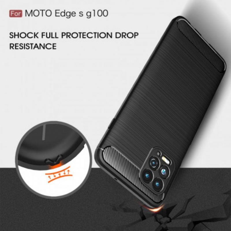 Cover Moto G100 Fibra Di Carbonio Spazzolata