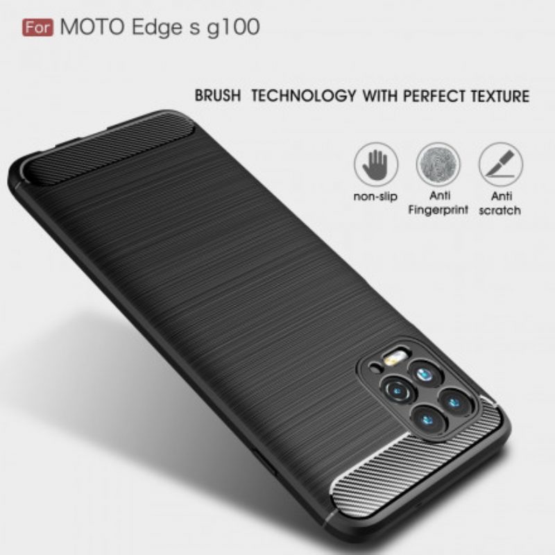 Cover Moto G100 Fibra Di Carbonio Spazzolata