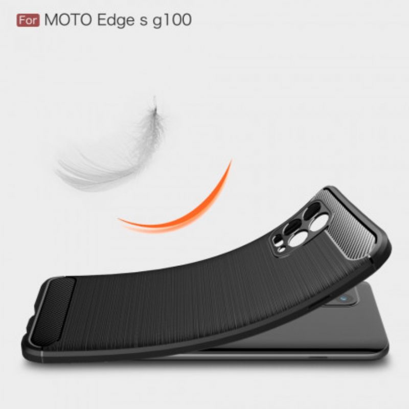 Cover Moto G100 Fibra Di Carbonio Spazzolata