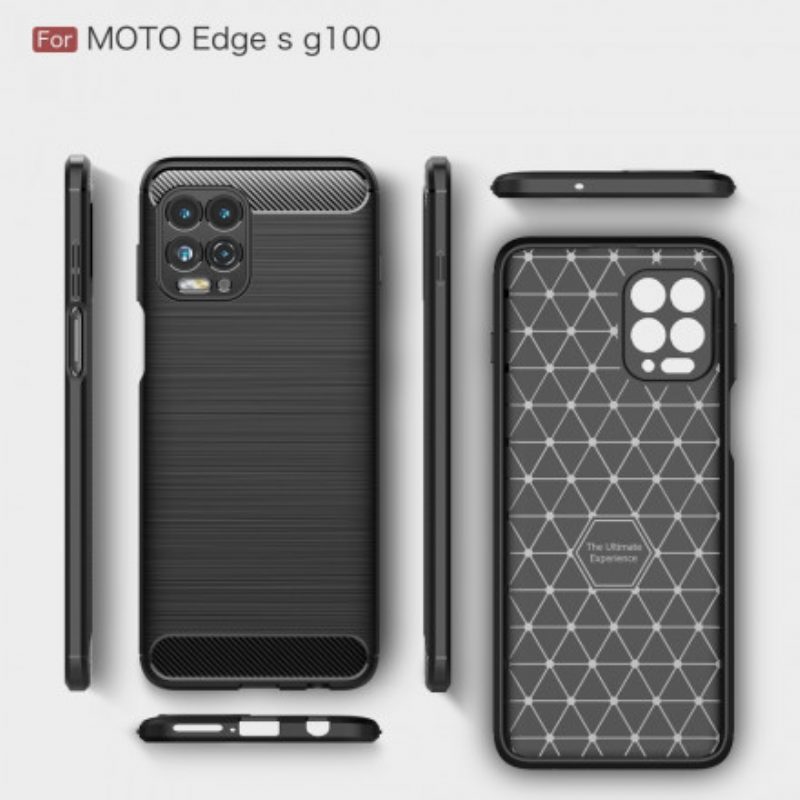 Cover Moto G100 Fibra Di Carbonio Spazzolata