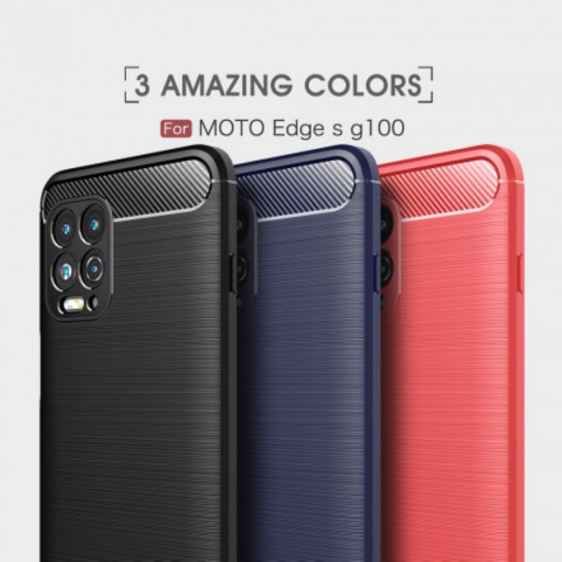 Cover Moto G100 Fibra Di Carbonio Spazzolata