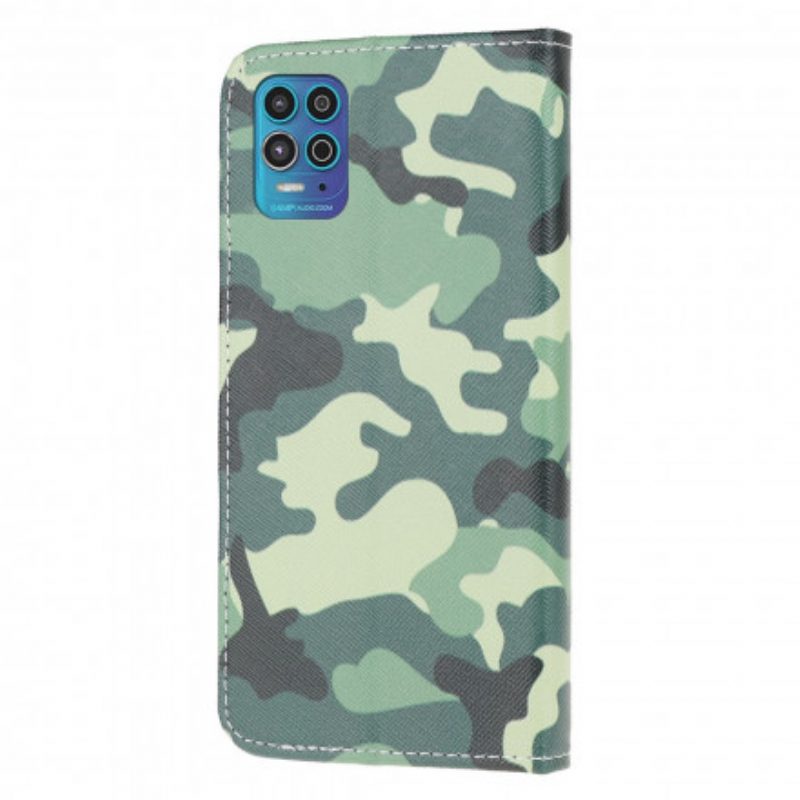 Custodia A Portafoglio Moto G100 Camuffamento Militare