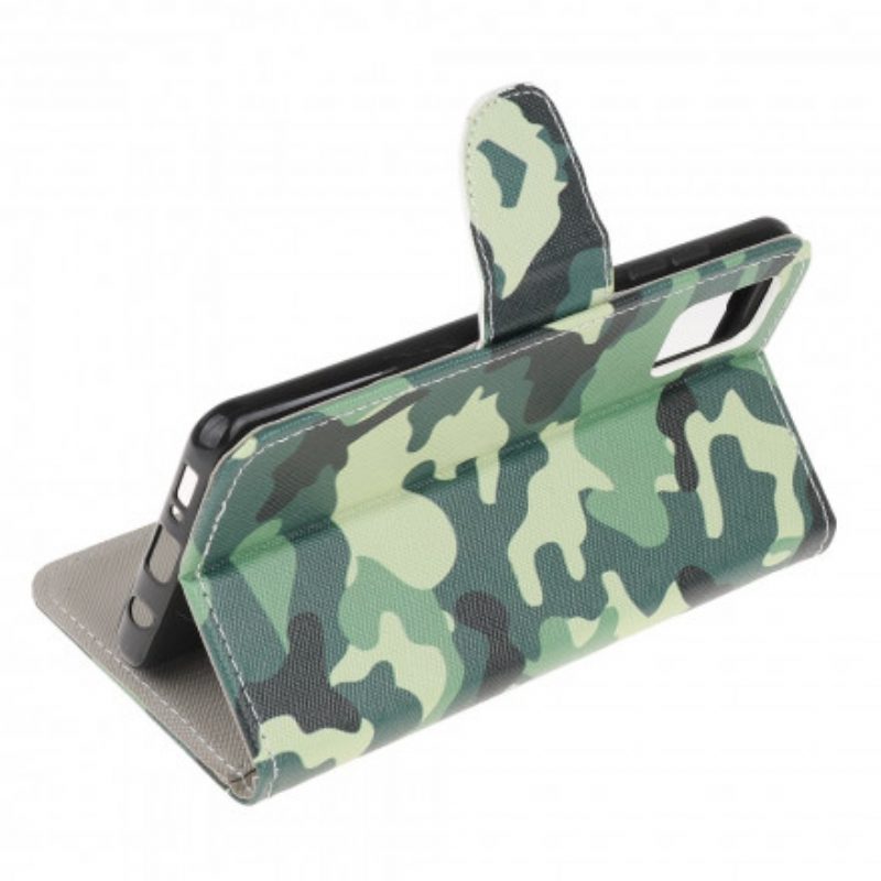 Custodia A Portafoglio Moto G100 Camuffamento Militare